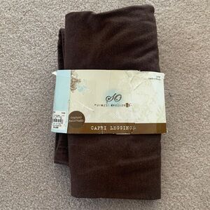 NWT SO brown capri leggings